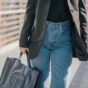 TELFAR Medium Shopping Bag in Black